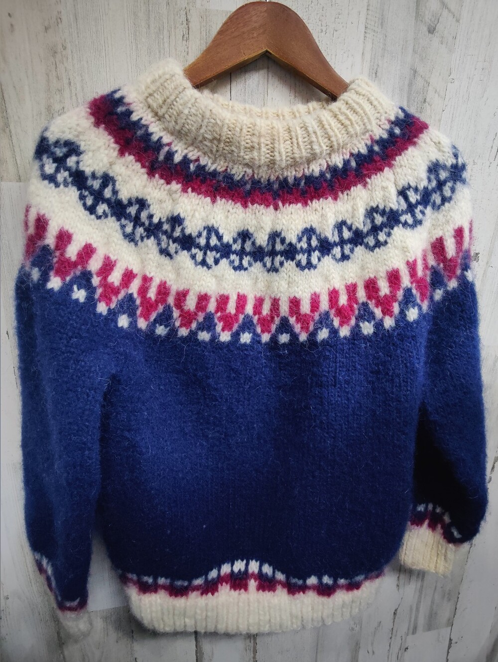 Vintage Circular Yoke Fair Isle Sweater Women's Medium